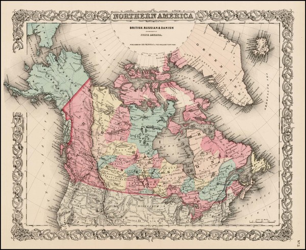 3-Alaska and Canada Map By Joseph Hutchins Colton