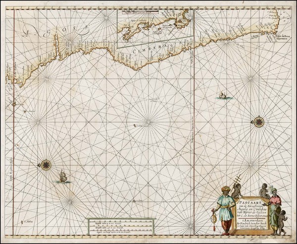 92-South Africa and West Africa Map By Hendrick Doncker