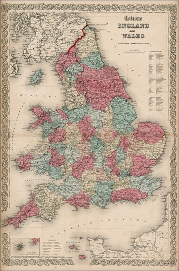 21-British Isles Map By Joseph Hutchins Colton