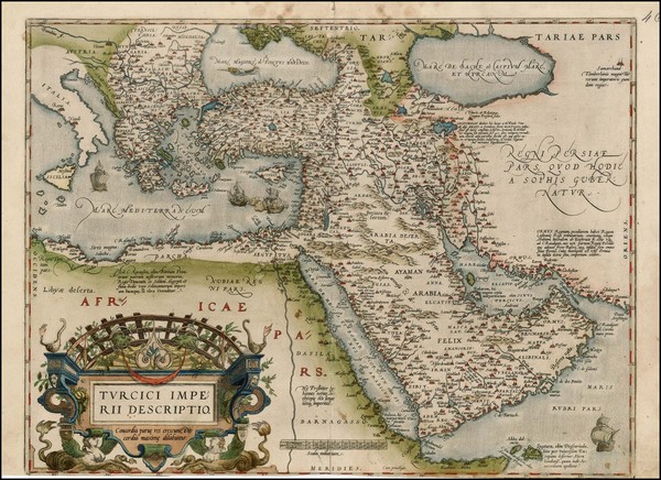 86-Turkey, Mediterranean, Middle East and Turkey & Asia Minor Map By Abraham Ortelius