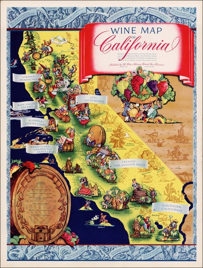 75-California Map By Ruth Taylor White / Schwabacher-Frey Co.