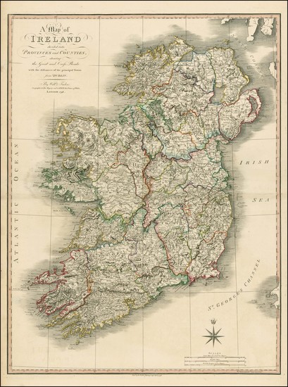 63-Ireland Map By William Faden