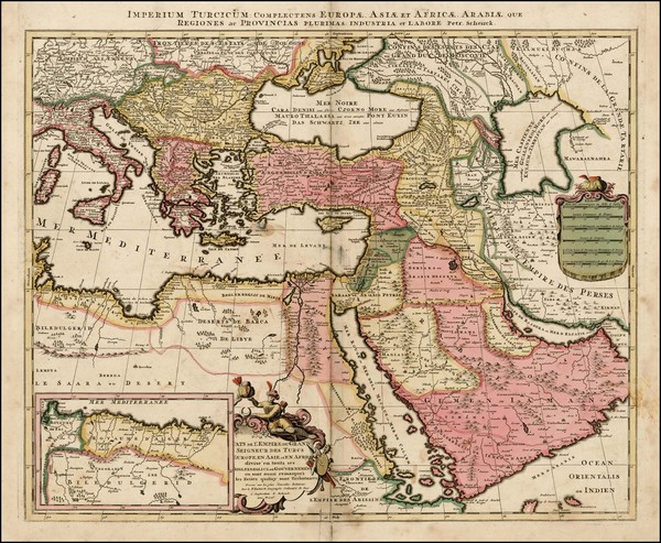 12-Turkey, Mediterranean, Middle East and Turkey & Asia Minor Map By Peter Schenk