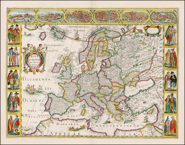 28-Europe Map By Jodocus Hondius