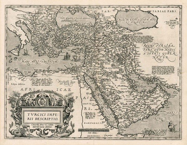 26-Turkey, Mediterranean, Middle East and Turkey & Asia Minor Map By Abraham Ortelius