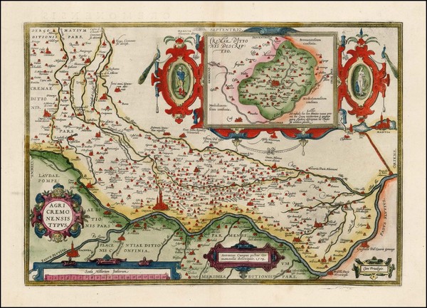 22-Northern Italy Map By Abraham Ortelius