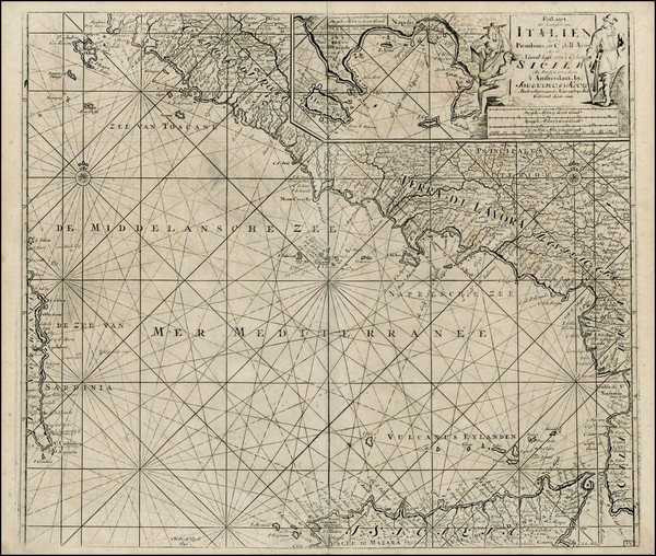 31-Southern Italy and Sicily Map By Johannes Van Keulen