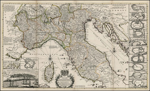 59-Italy and Balearic Islands Map By Herman Moll