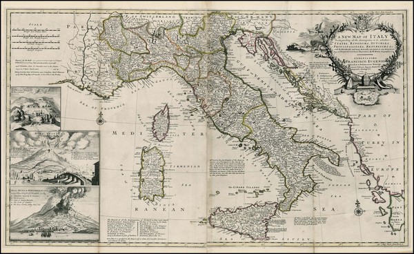 28-Italy and Balearic Islands Map By Herman Moll