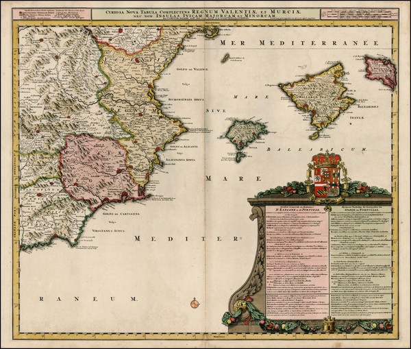 5-Spain and Balearic Islands Map By Carel Allard