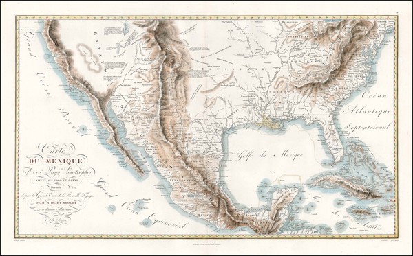 23-Texas, Plains, Southwest, Rocky Mountains and California Map By Alexander Von Humboldt