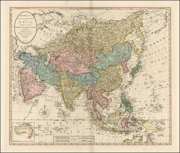 28-Asia and Asia Map By Carington Bowles  &  Jonathan Carver