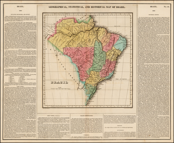 69-South America and Brazil Map By Henry Charles Carey  &  Isaac Lea