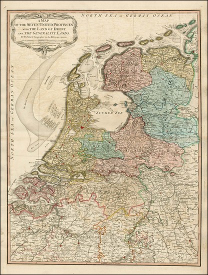 95-Netherlands Map By William Faden