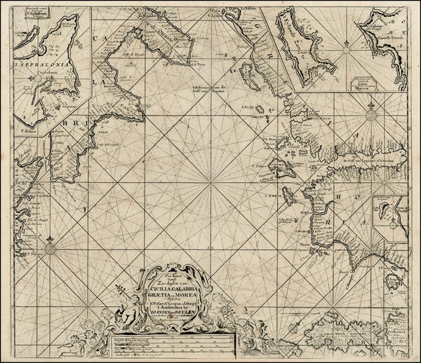 34-Italy, Balearic Islands and Greece Map By Johannes Van Keulen