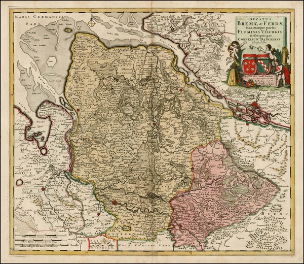 44-Germany Map By Cornelis II Danckerts