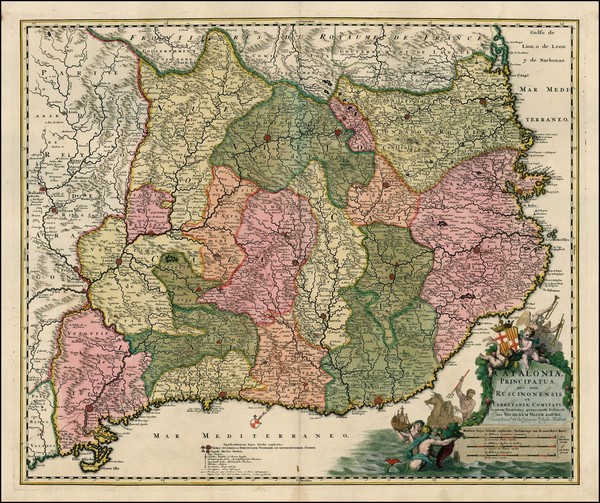 25-Spain Map By Nicolaes Visscher I