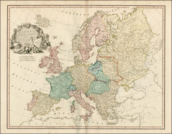 96-Europe and Europe Map By William Faden