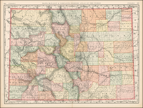 38-Southwest and Rocky Mountains Map By Rand McNally & Company