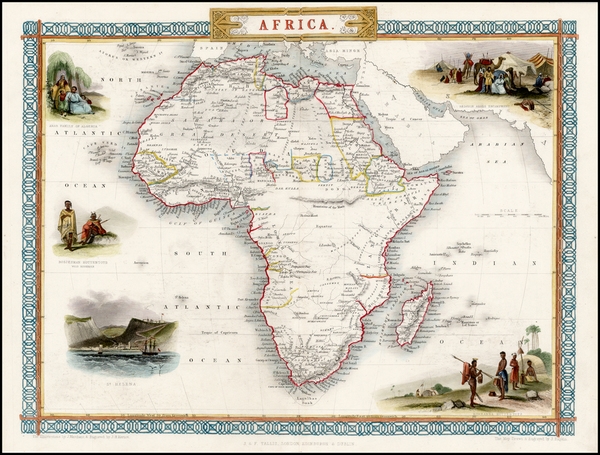 41-Africa and Africa Map By John Tallis