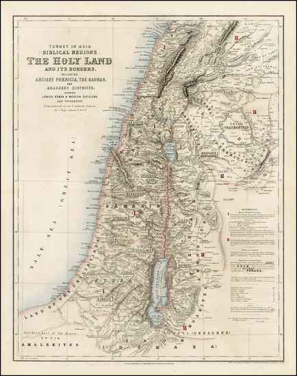 97-Middle East and Holy Land Map By Archibald Fullarton & Co.