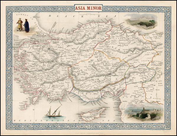 94-Turkey, Mediterranean, Turkey & Asia Minor and Balearic Islands Map By John Tallis