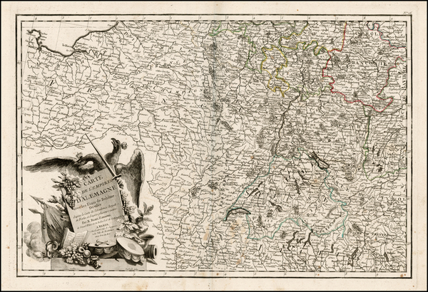 26-Czech Republic & Slovakia and Germany Map By Jean Lattré