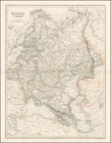 68-Russia Map By Archibald Fullarton & Co.