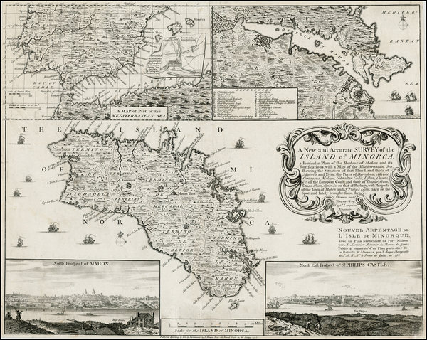 24-Spain and Balearic Islands Map By John Rocque