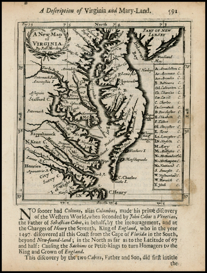 90-Mid-Atlantic and Southeast Map By Robert Morden