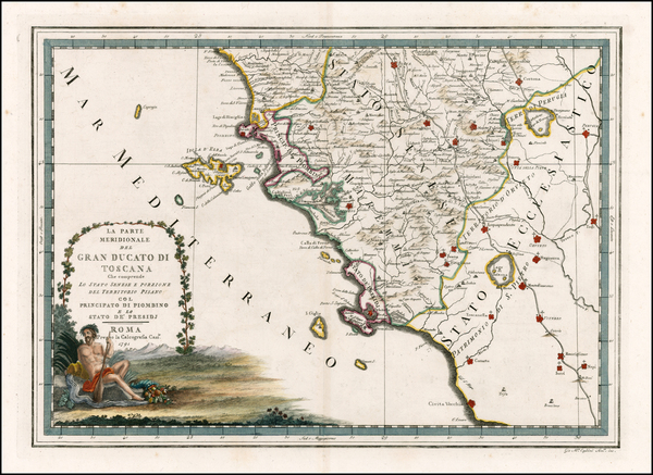 62-Italy Map By Giovanni Maria Cassini