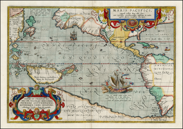 46-Western Hemisphere, Polar Maps, South America, Pacific, Australia, Oceania and America Map By A