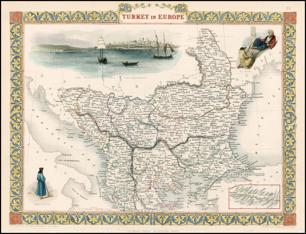 27-Balkans, Turkey, Balearic Islands and Greece Map By John Tallis