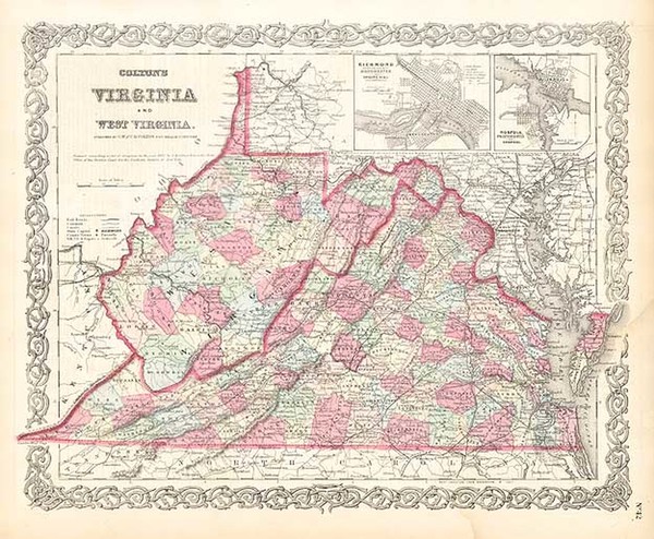 59-Southeast Map By G.W.  & C.B. Colton