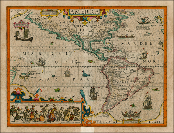 58-Western Hemisphere, South America, Australia & Oceania, Australia, Oceania and America Map 