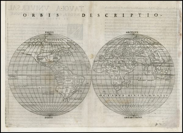 76-World and World Map By Girolamo Ruscelli