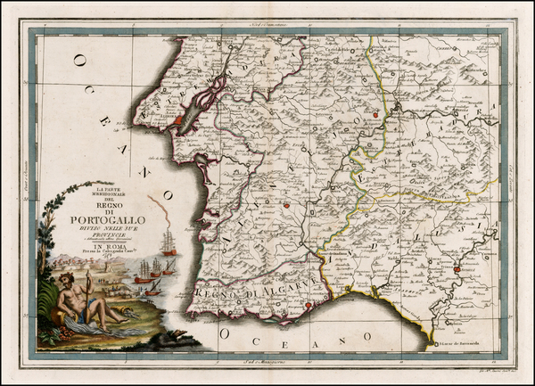 71-Portugal Map By Giovanni Maria Cassini