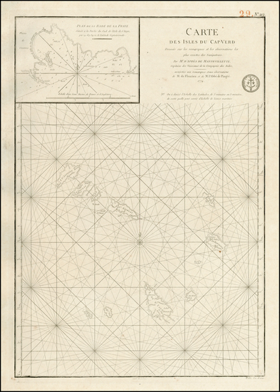 25-African Islands, including Madagascar Map By Depot de la Marine