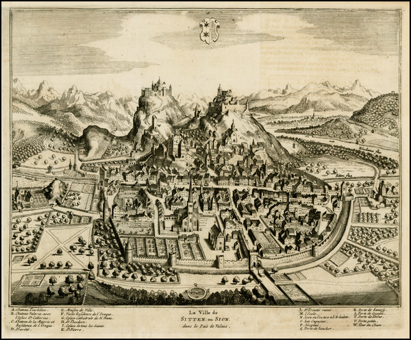 68-Switzerland Map By Pieter van der Aa