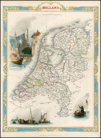 58-Netherlands Map By John Tallis