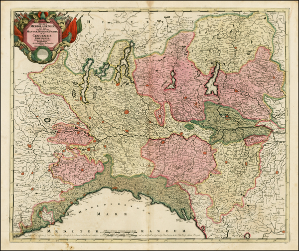 69-Italy and Northern Italy Map By Gerard Valk