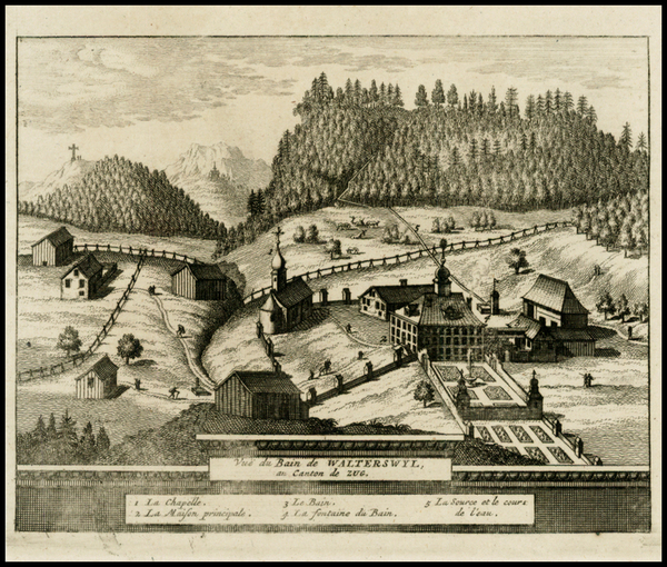 42-Switzerland Map By Johann Georg Altman  &  Abraham Ruchat