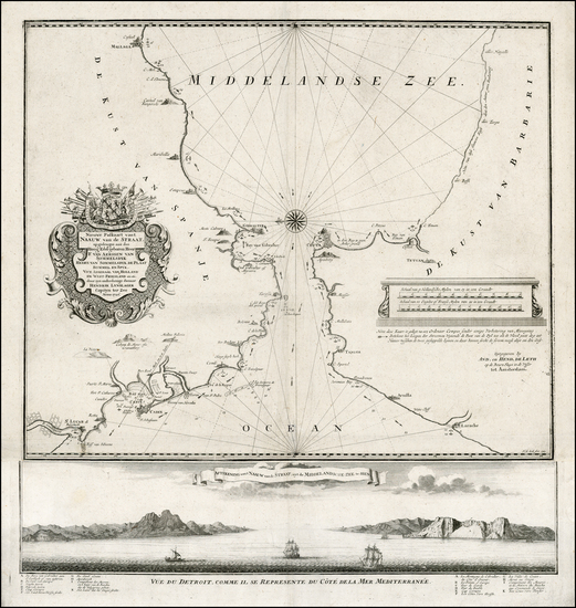 14-Spain and North Africa Map By Hendrick De Leth