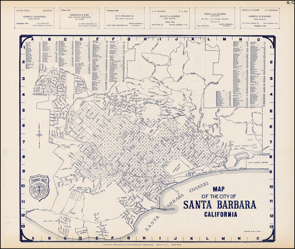 24-California Map By Thomas Brothers