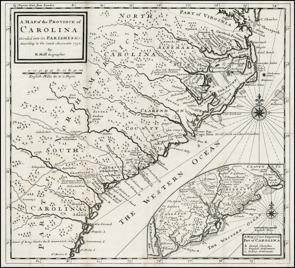 27-Southeast Map By Herman Moll