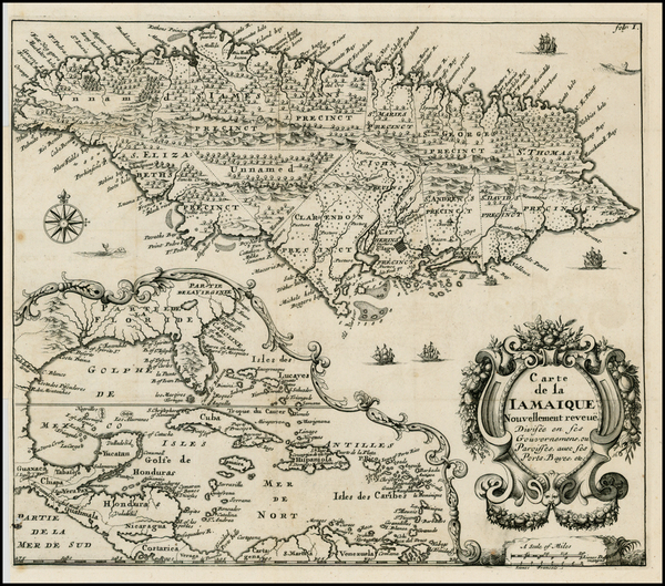 77-Florida, South, Southeast and Caribbean Map By Richard Blome