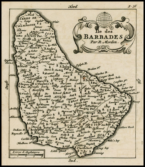 70-Caribbean Map By Robert Morden