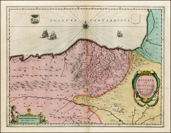 17-Spain Map By Willem Janszoon Blaeu