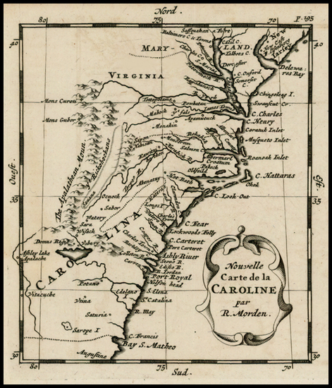 65-Southeast Map By Robert Morden - Abraham Wolfgang