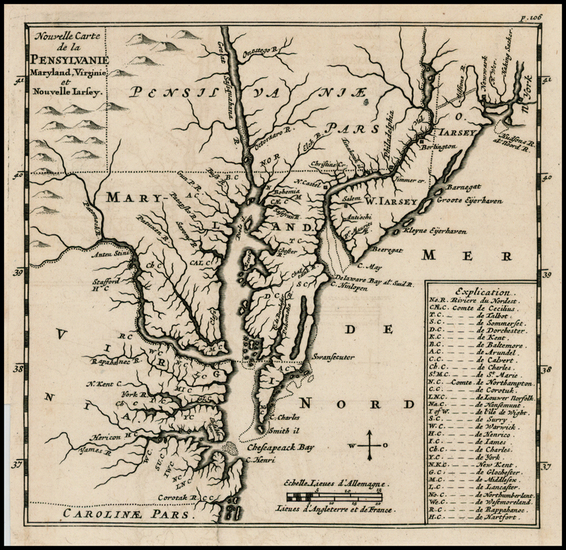 10-Mid-Atlantic and Southeast Map By Richard Blome - Abraham Wolfgang